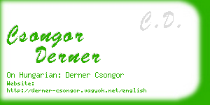 csongor derner business card